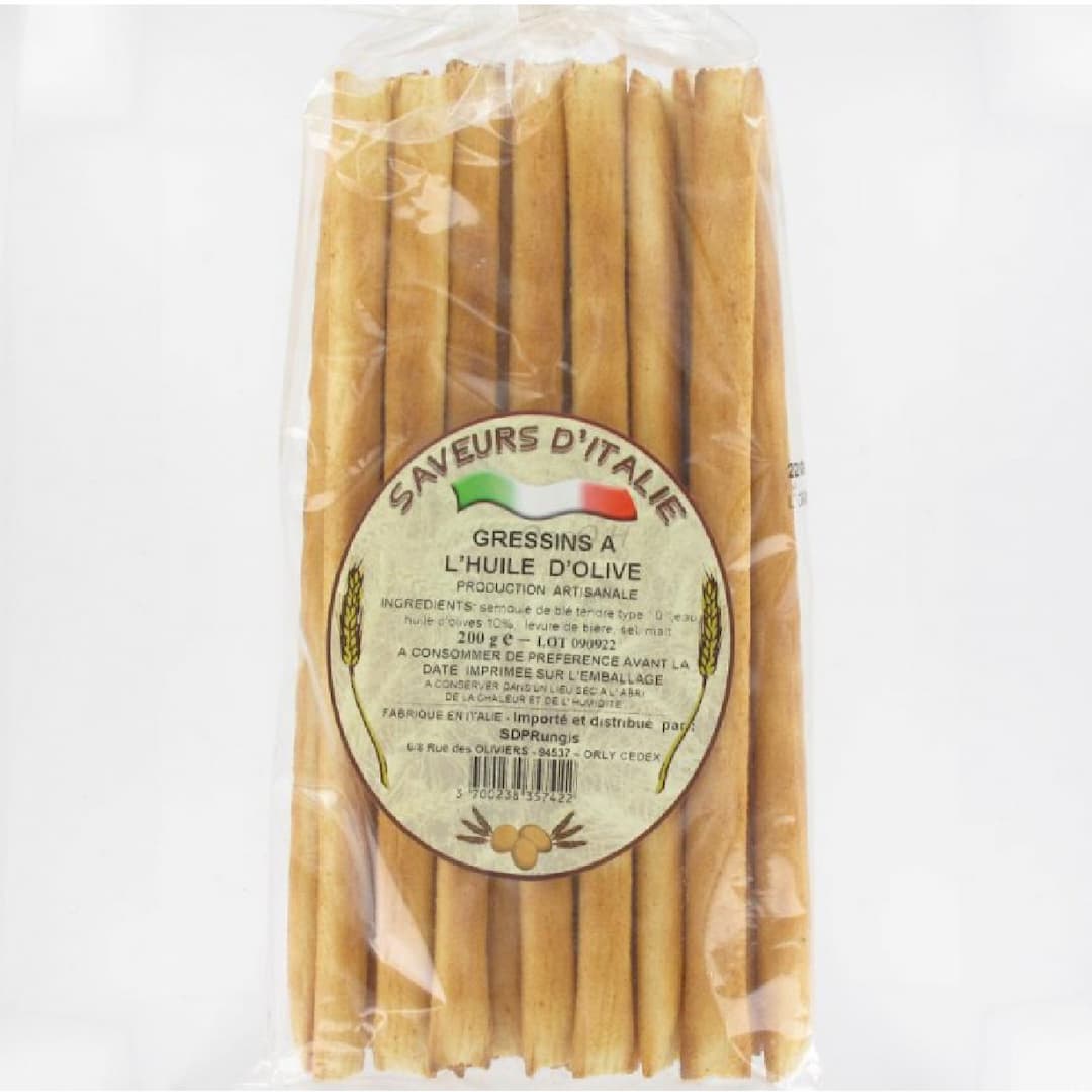 GRESSINS A L HUILE OLIVE SAVEURS D'ITALIE